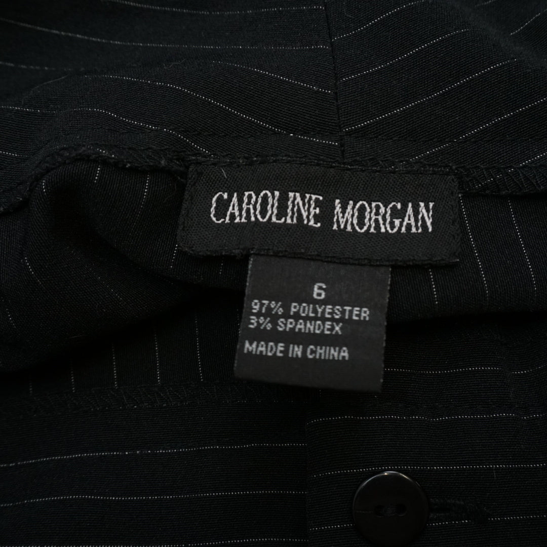 Caroline Morgan Pinstripe Wide Leg Pants