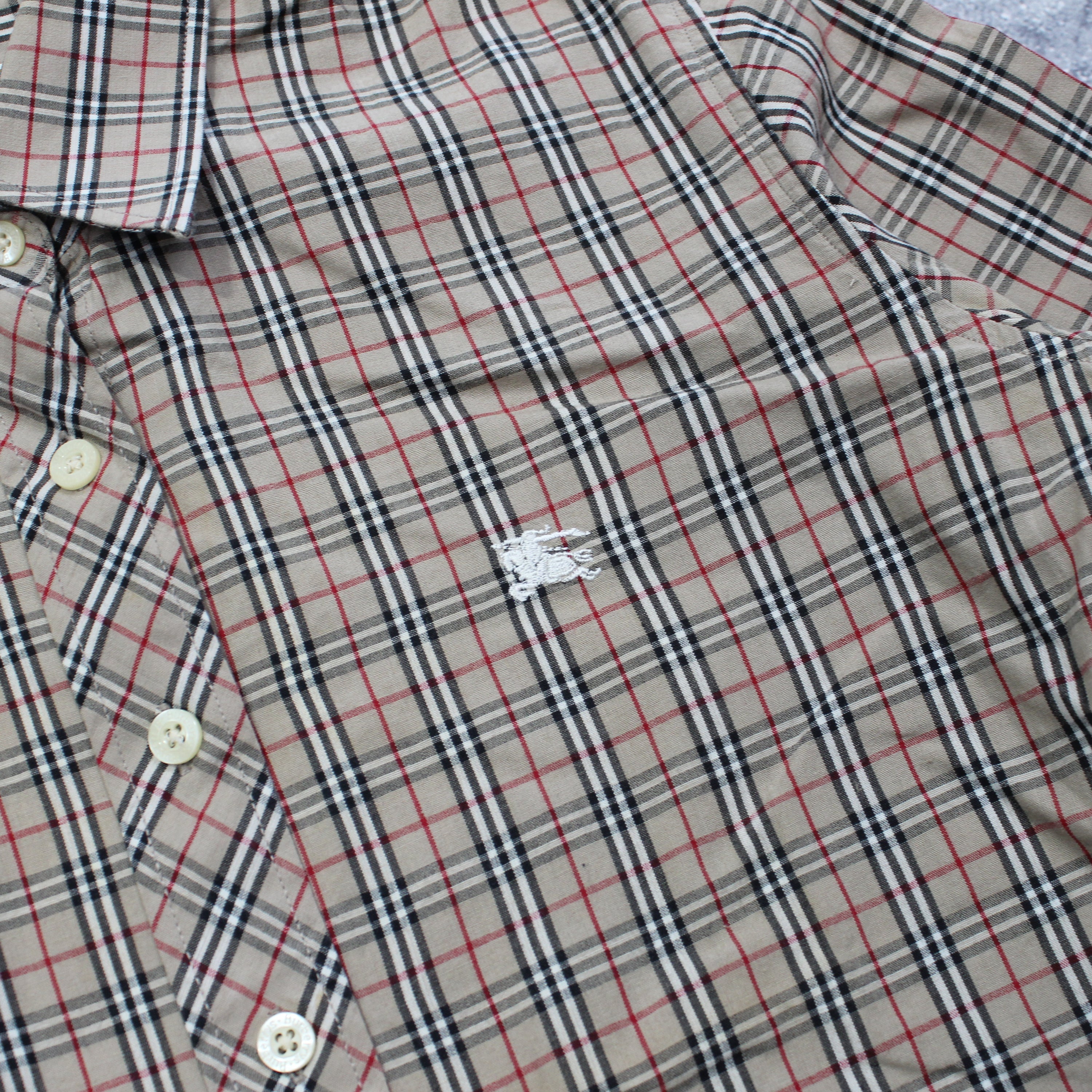 90s Burberrys Nova Check Button Up