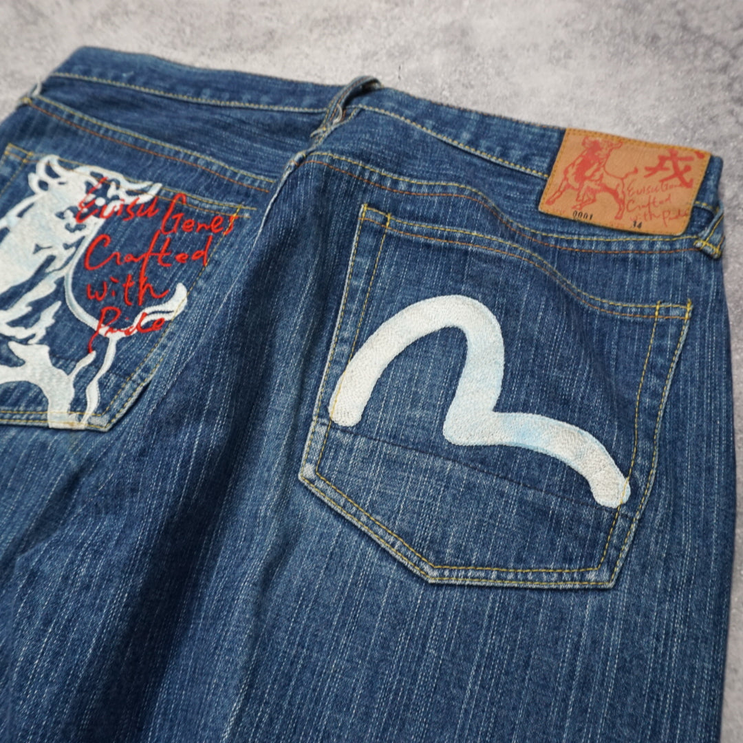 2000s Evisu Embroidered Jeans