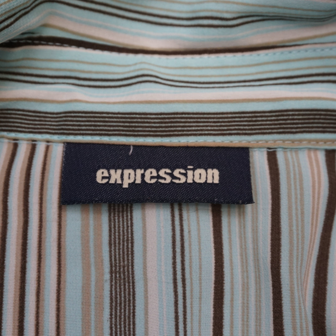 2000s Expression Striped Shirt