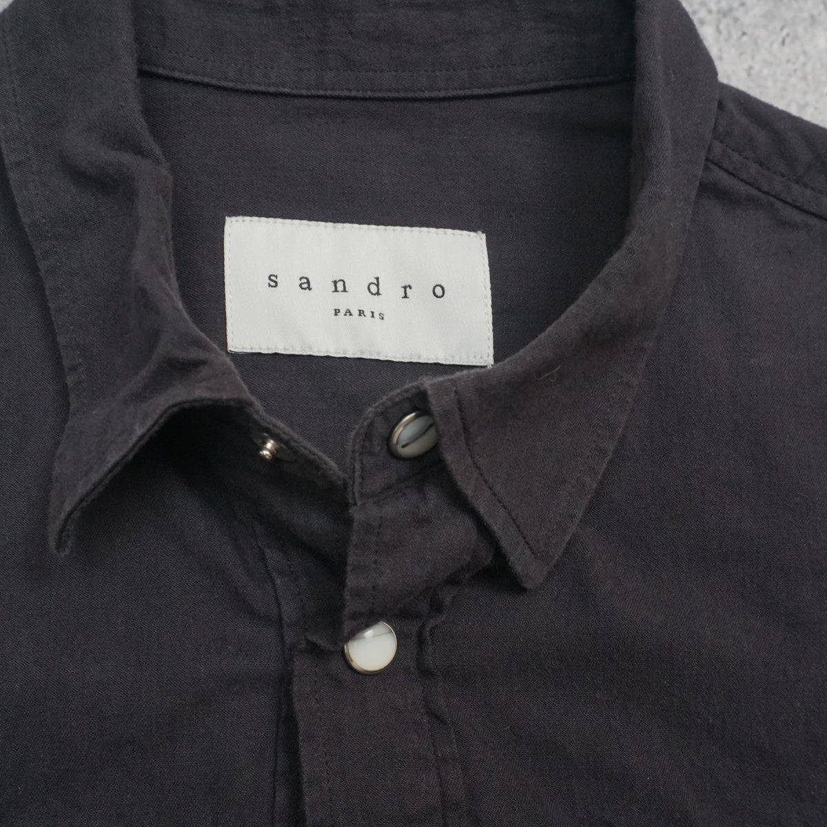 Sandro Faded Black Button Up