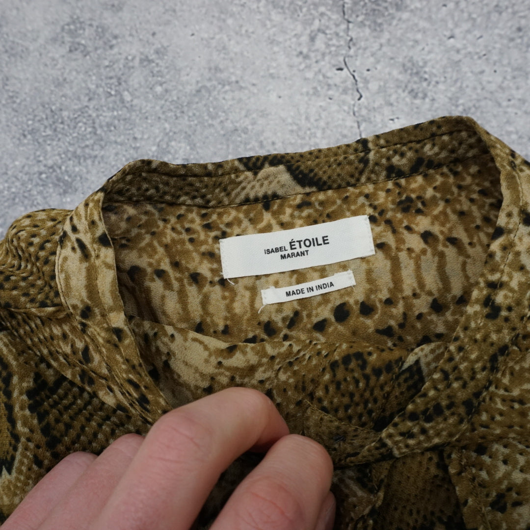 Isabel Marant Etoile Snakeskin Button Up