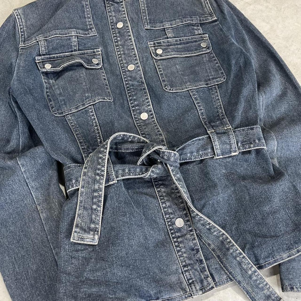 2000s Elie Tahari Boxy Cropped Denim Jacket