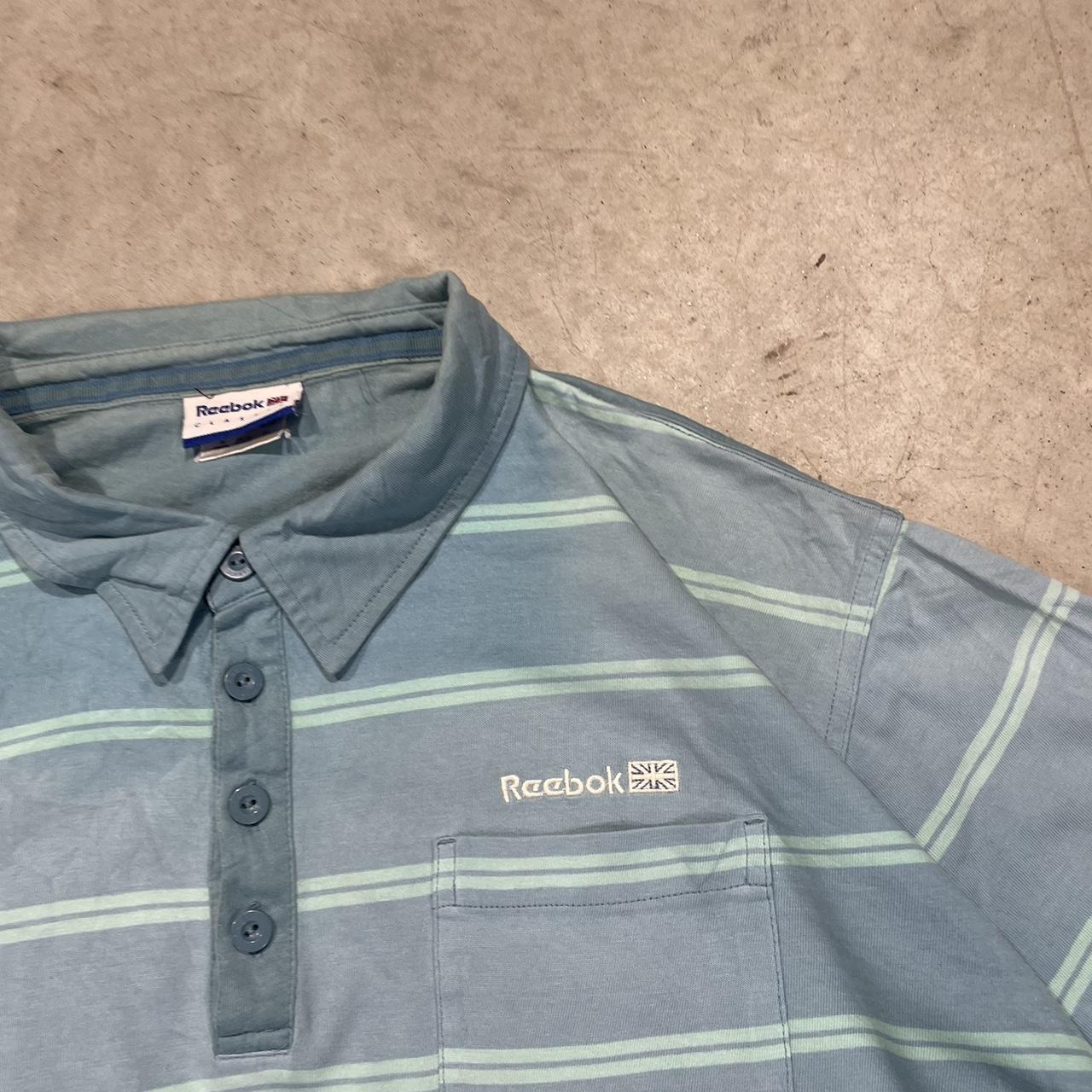 2000s Reebok Striped Polo
