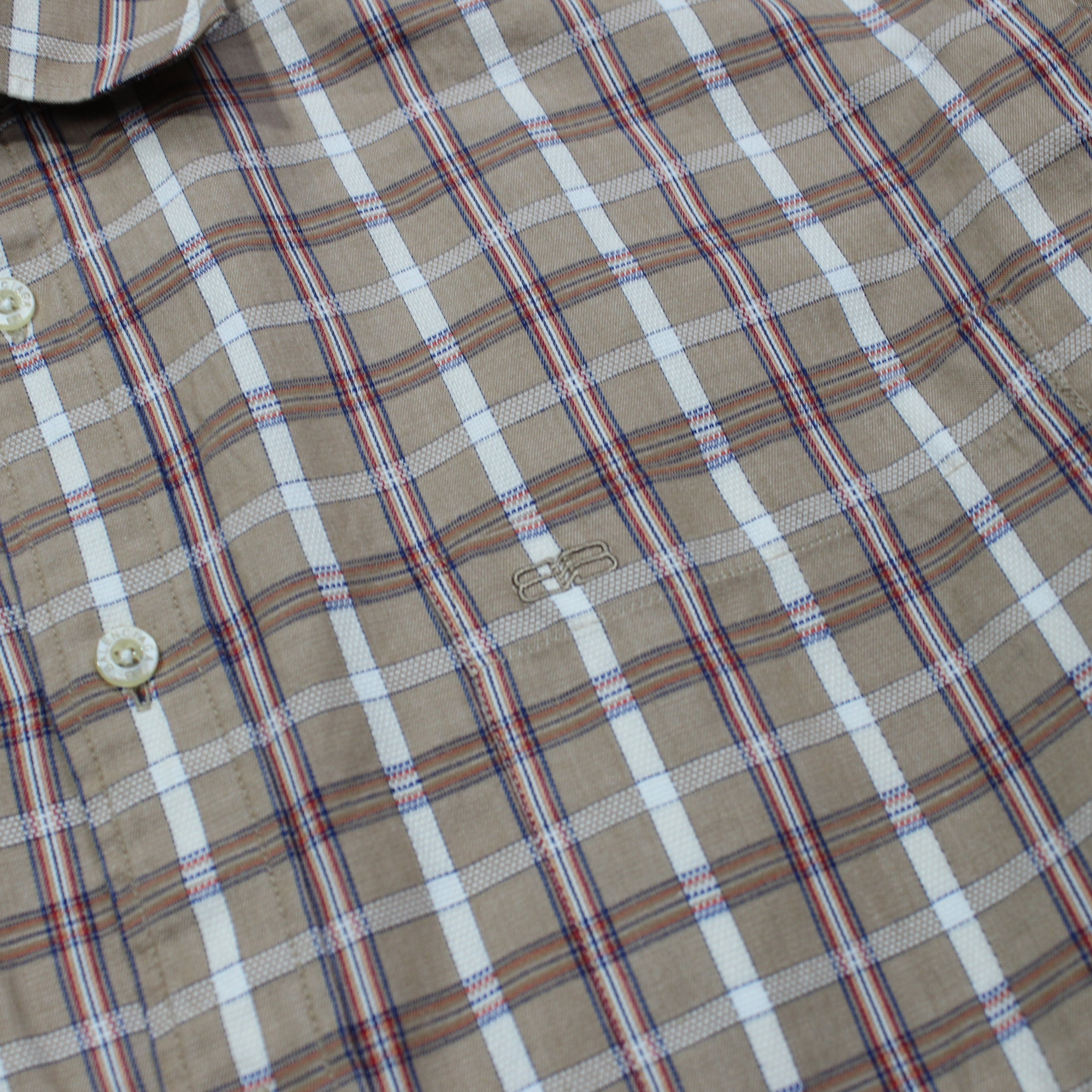 2000s Balenciaga Check Pattern Button Up