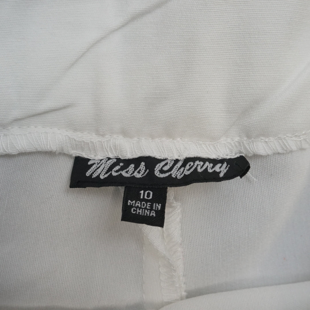 2000s Miss Cherry Tailored Button Detail Capri Pants