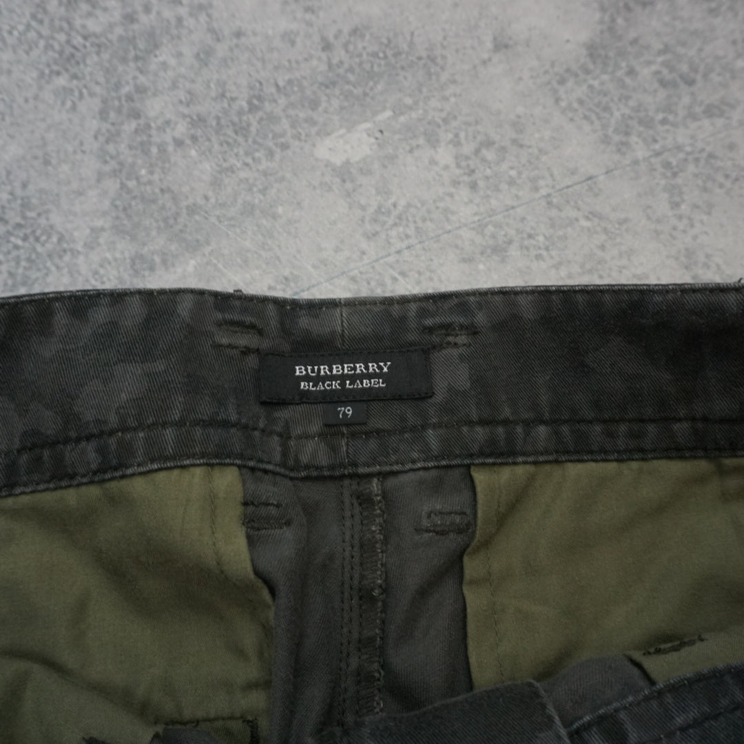 2000s Burberry Black Label Camo Cargo Shorts