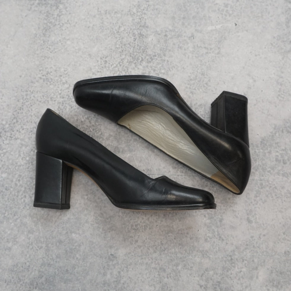 90s Bally Block Leather Heels