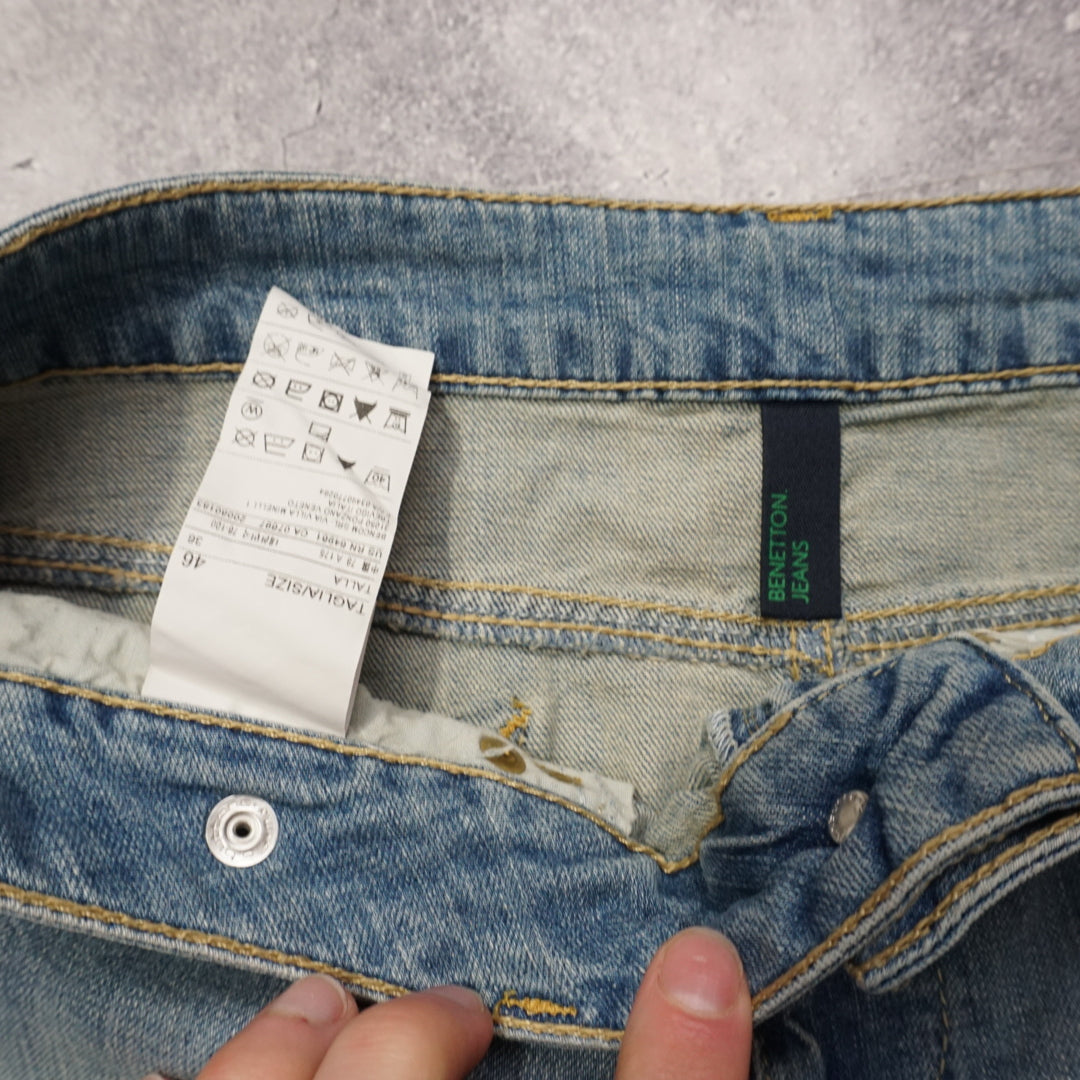2000s Benetton Denim Mini Skirt