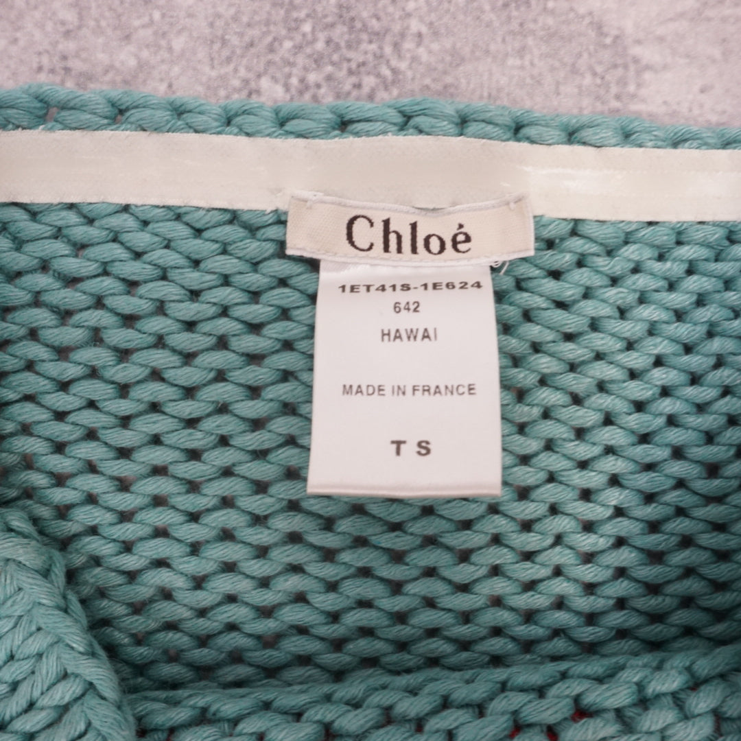 Chloé Strapless Chunky Knit Top
