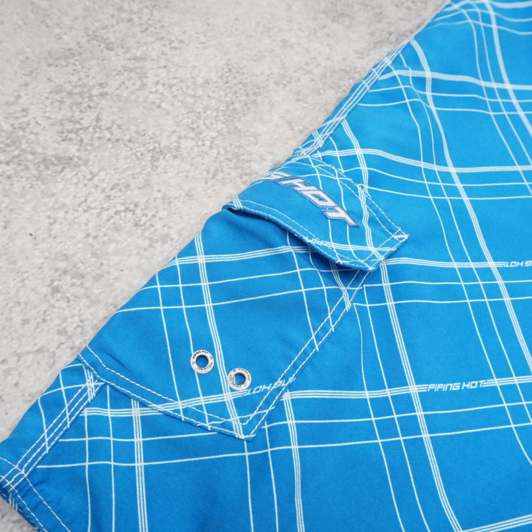Piping Hot Plaid Board Shorts