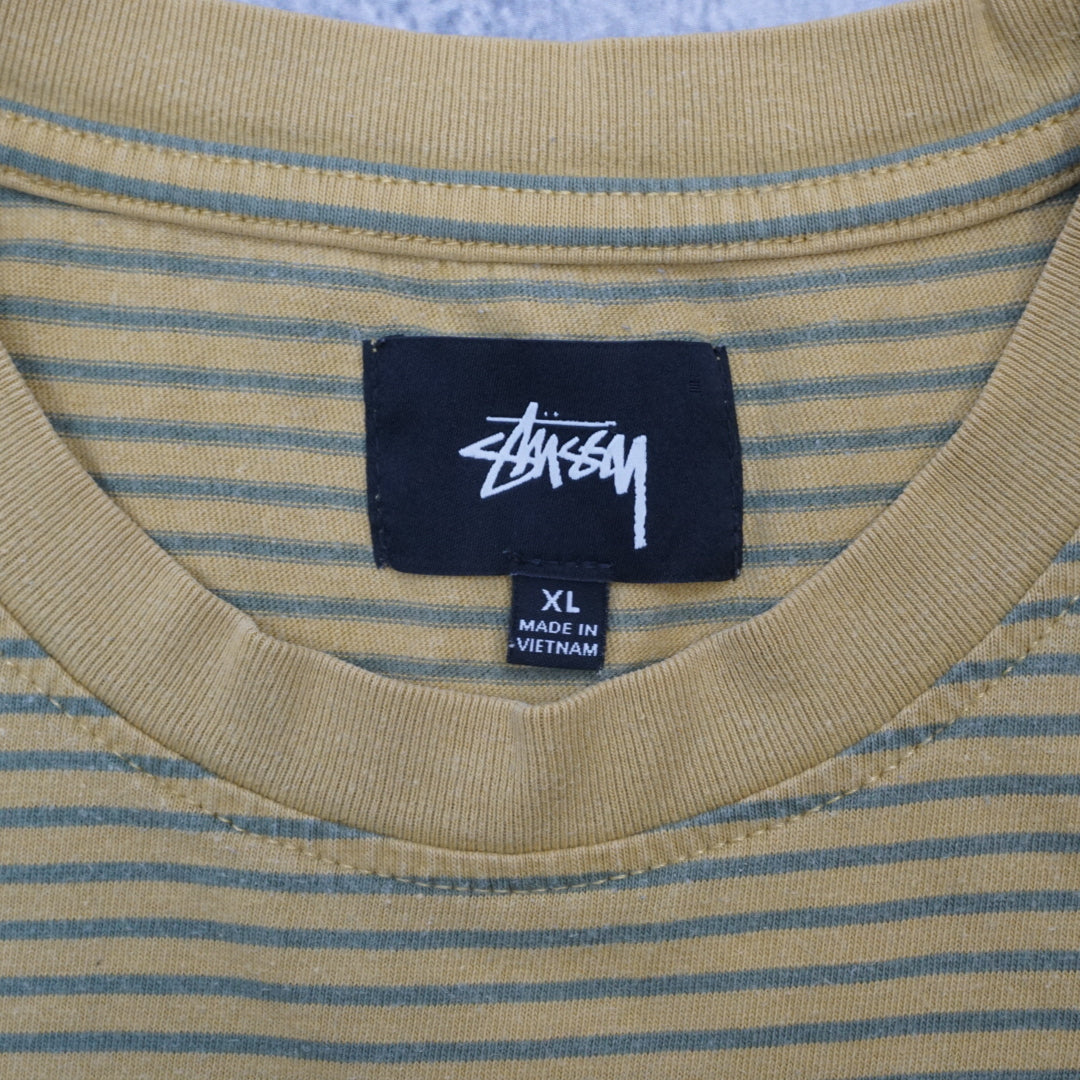 Stussy Striped Graphic T-Shirt