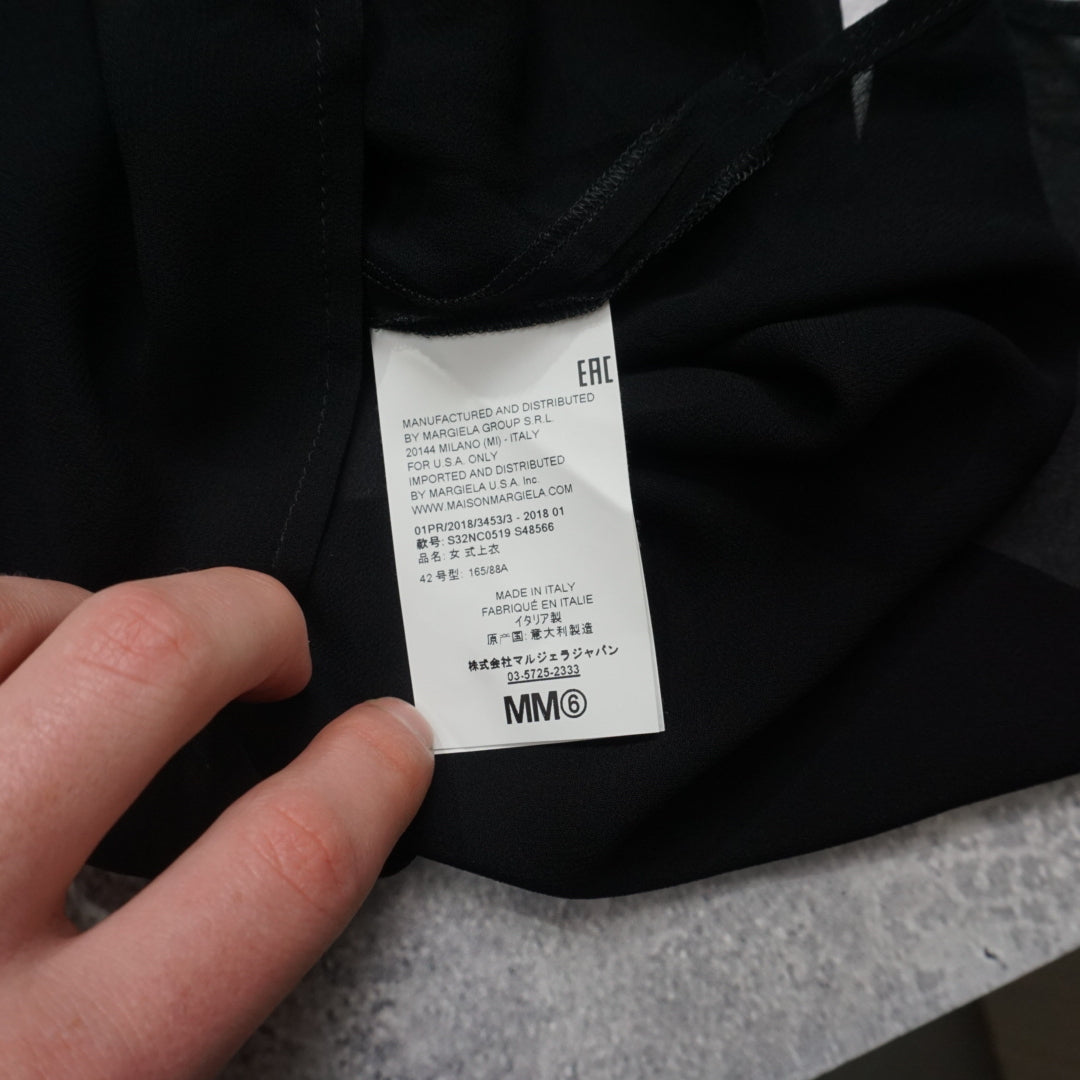 Maison Margiela MM6 Asymmetrical Sheer Top