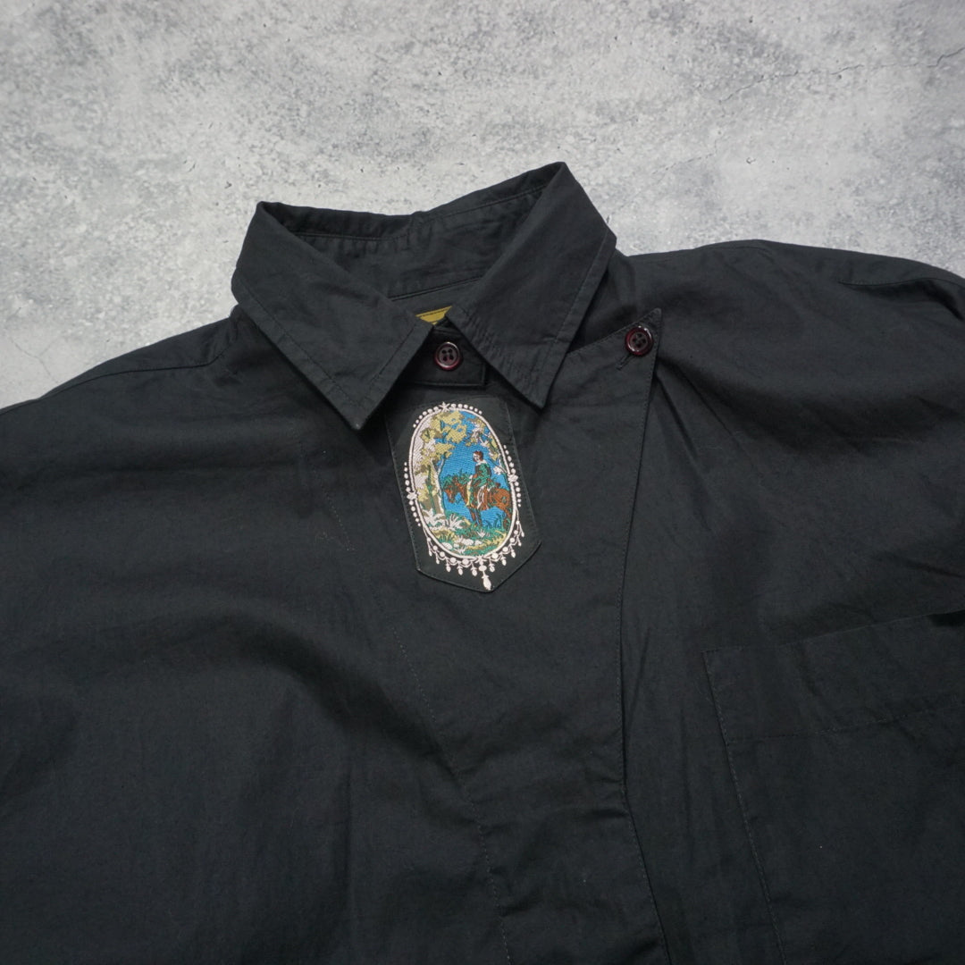2000s Kenzo Assymetrical Closure Button Up