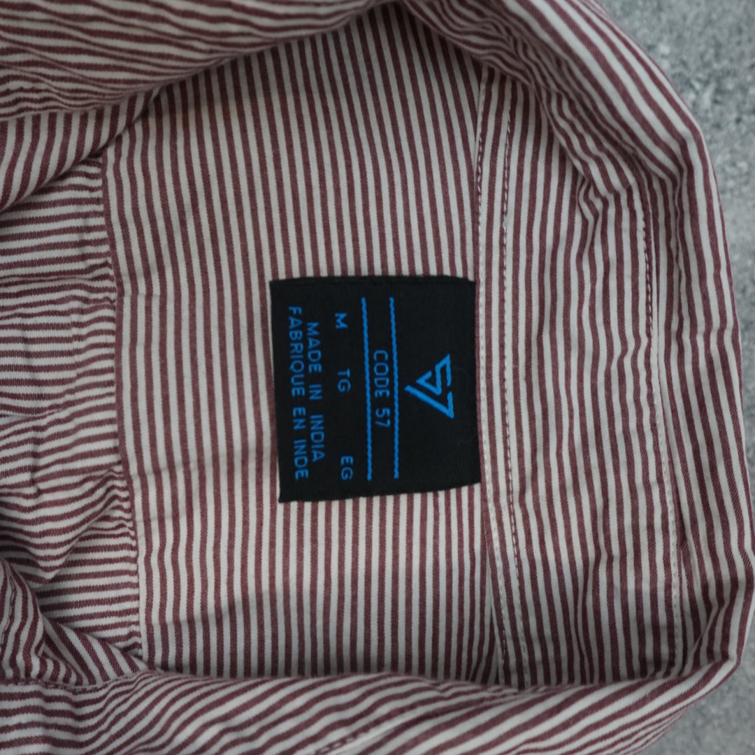 Code 57 Striped Button Up