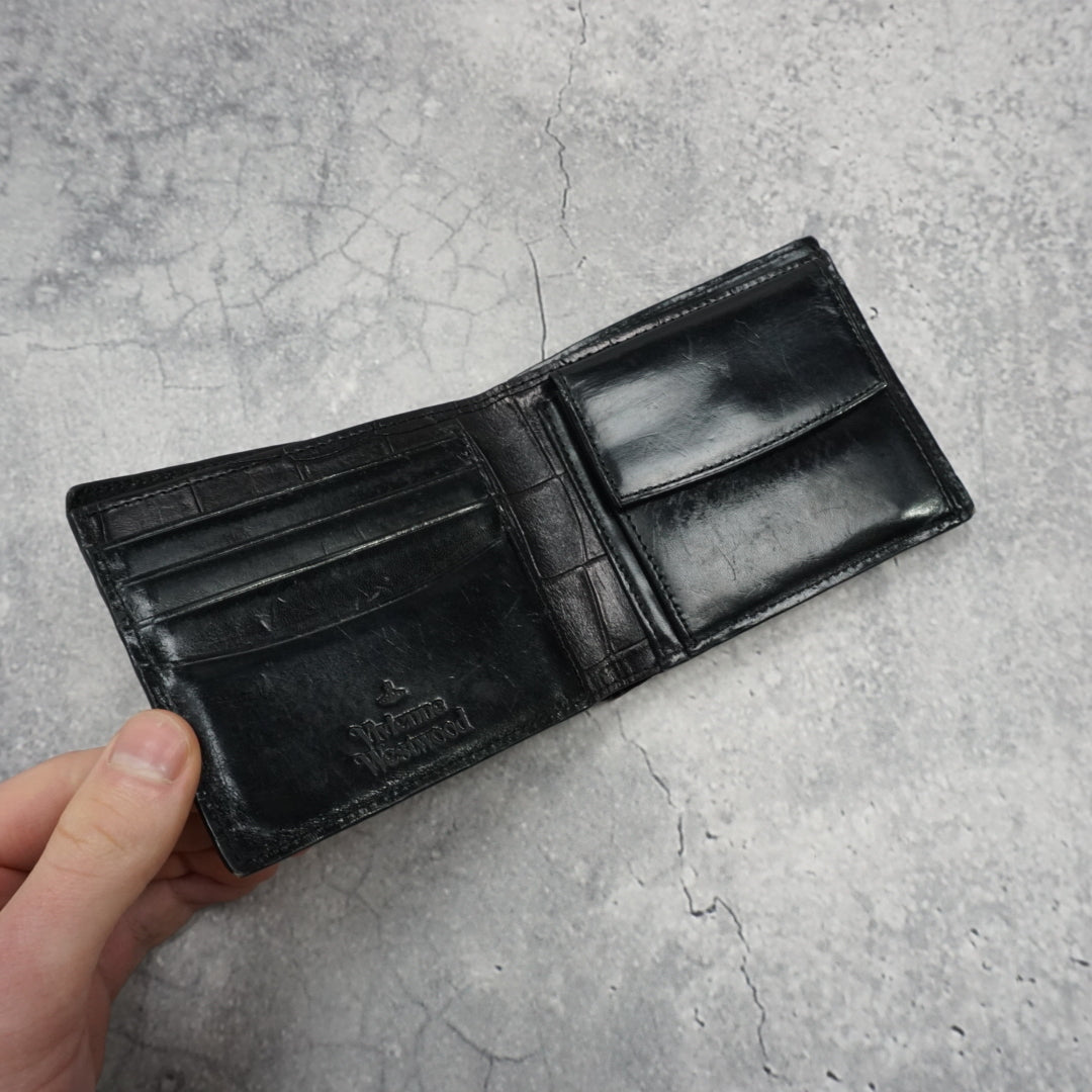 Vivienne Westwood Croc Embossed Leather Wallet