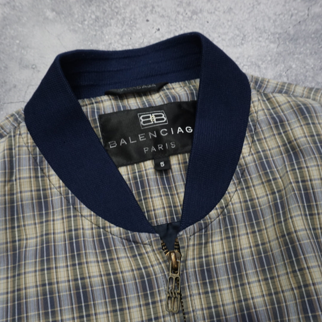 2000s Balenciaga Checked Pattern Jacket