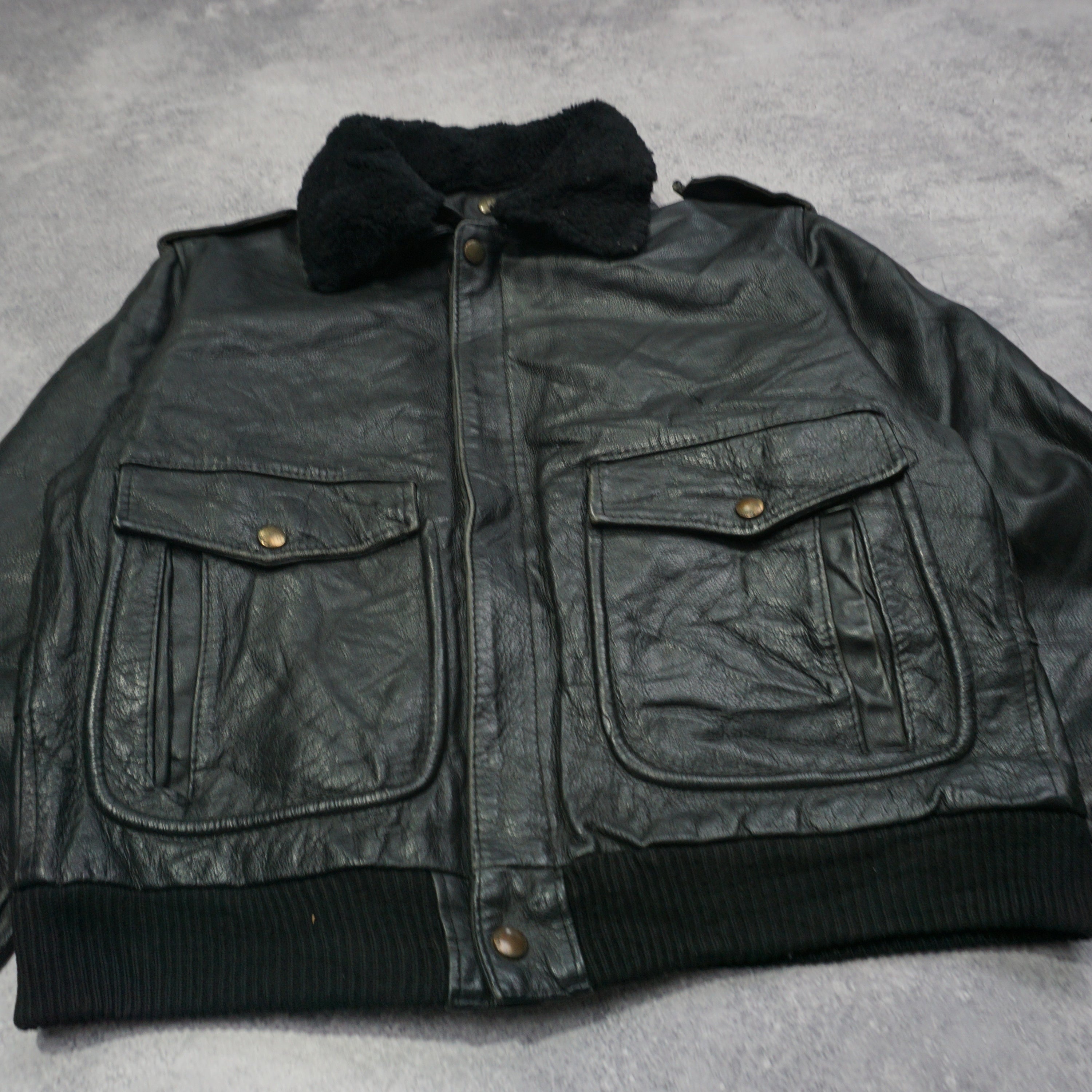90s Scott Aviator Leather Jacket