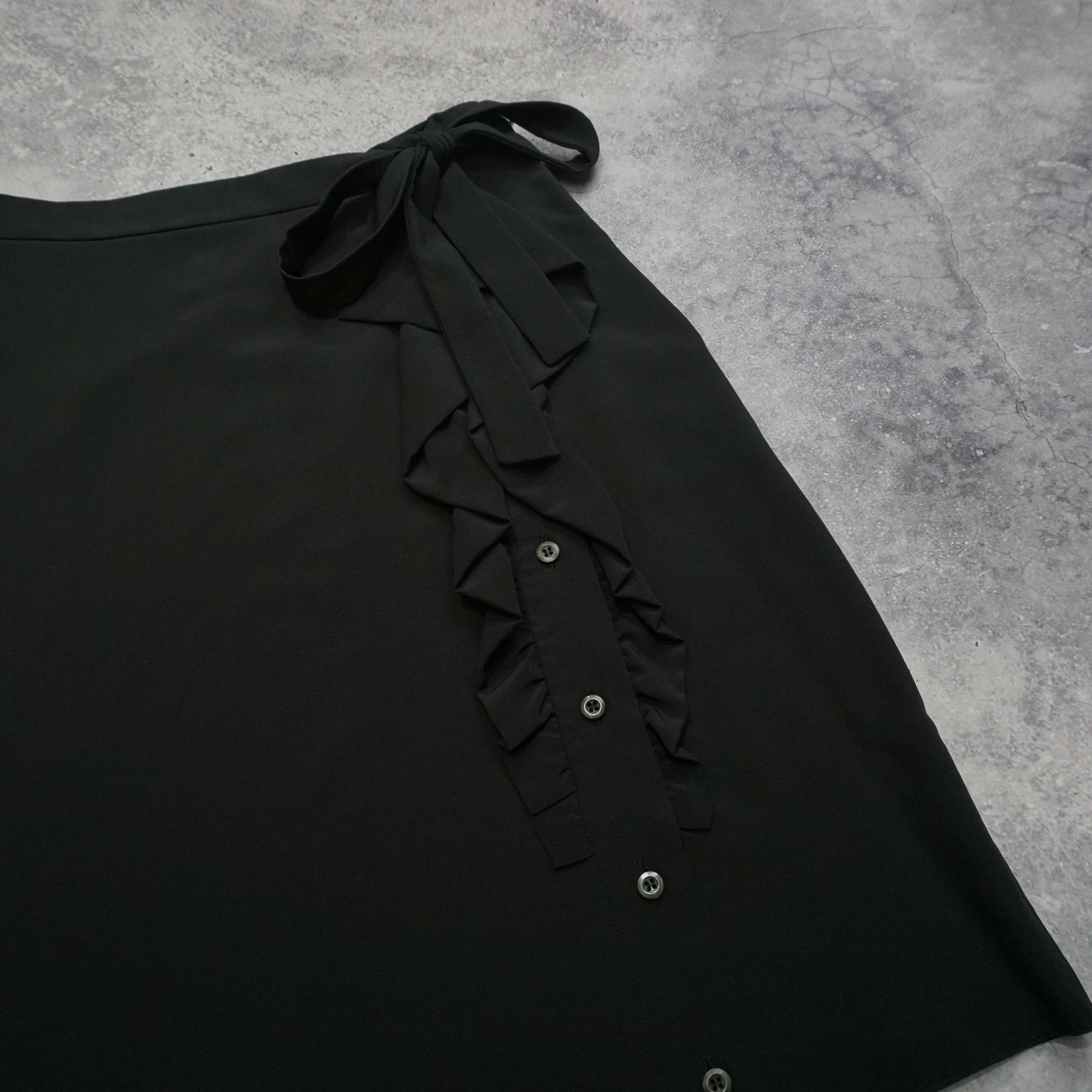2000s Prada Front Ruffle Skirt
