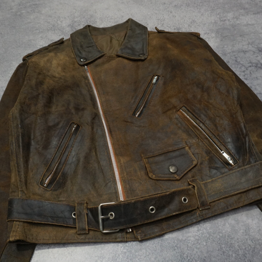 80s Biker Leather Jacket