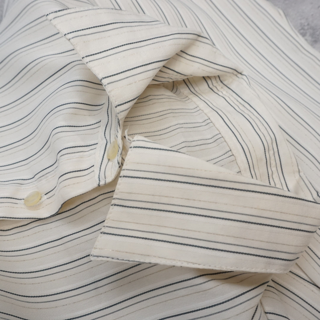 2000s Pinstripe Button Up Shirt