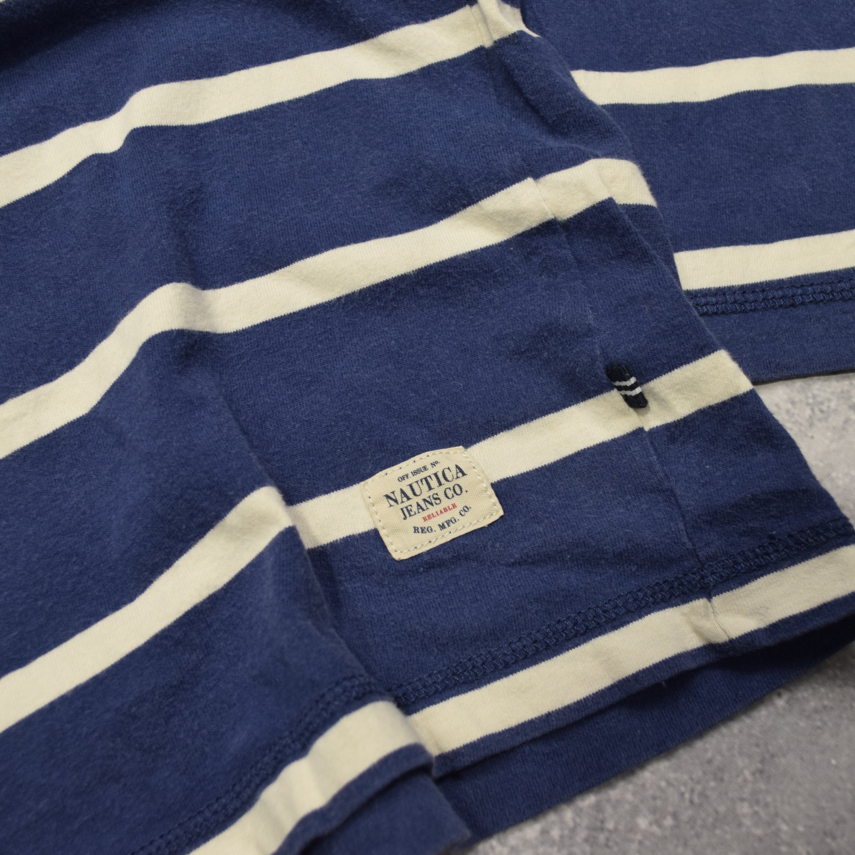 2000s Nautica Striped Henley T-Shirt