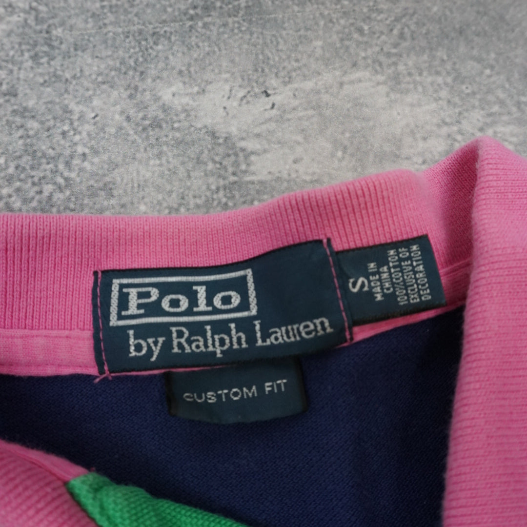 90s Polo Ralph Lauren Colour Block Custom Fit Polo