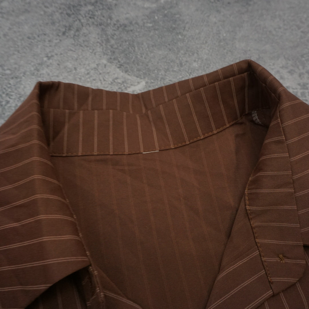 2000s Striped Button Up Shirt