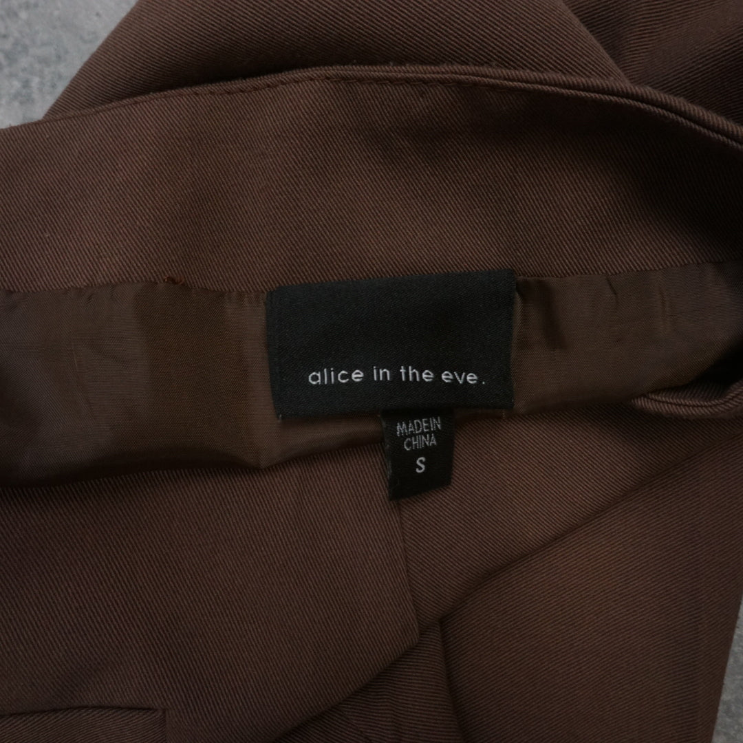 Alice In The Eve. Brown Tailored Mini Skirt