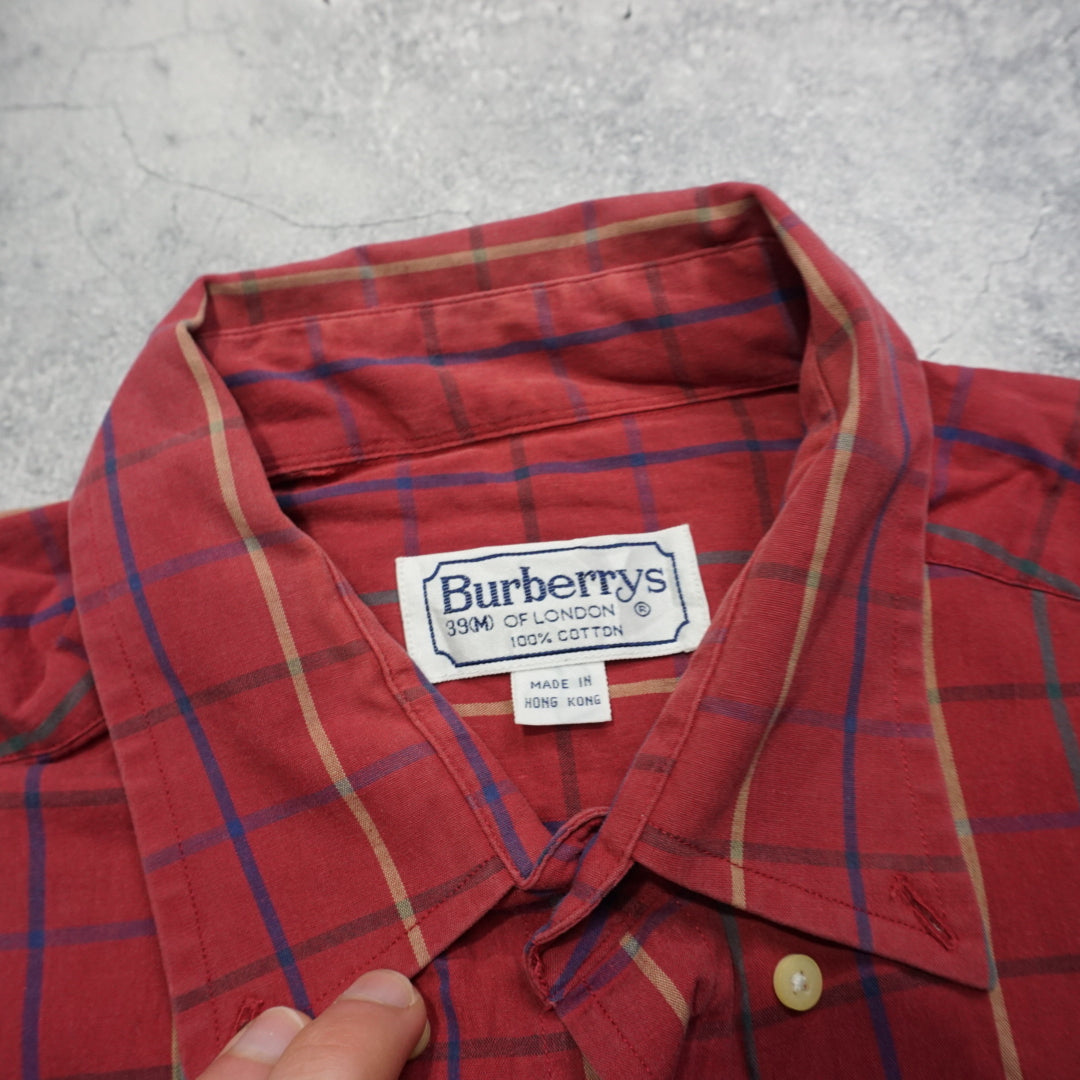 90s Burberrys Plaid Button Up