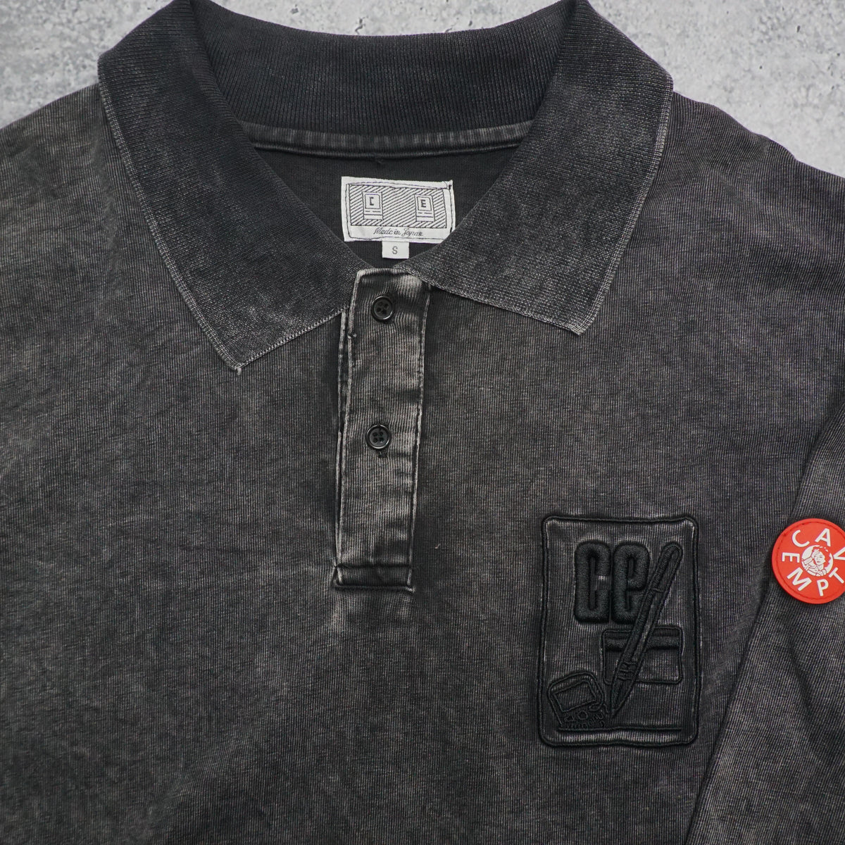 Cav Empt Acid Wash Polo Sweater
