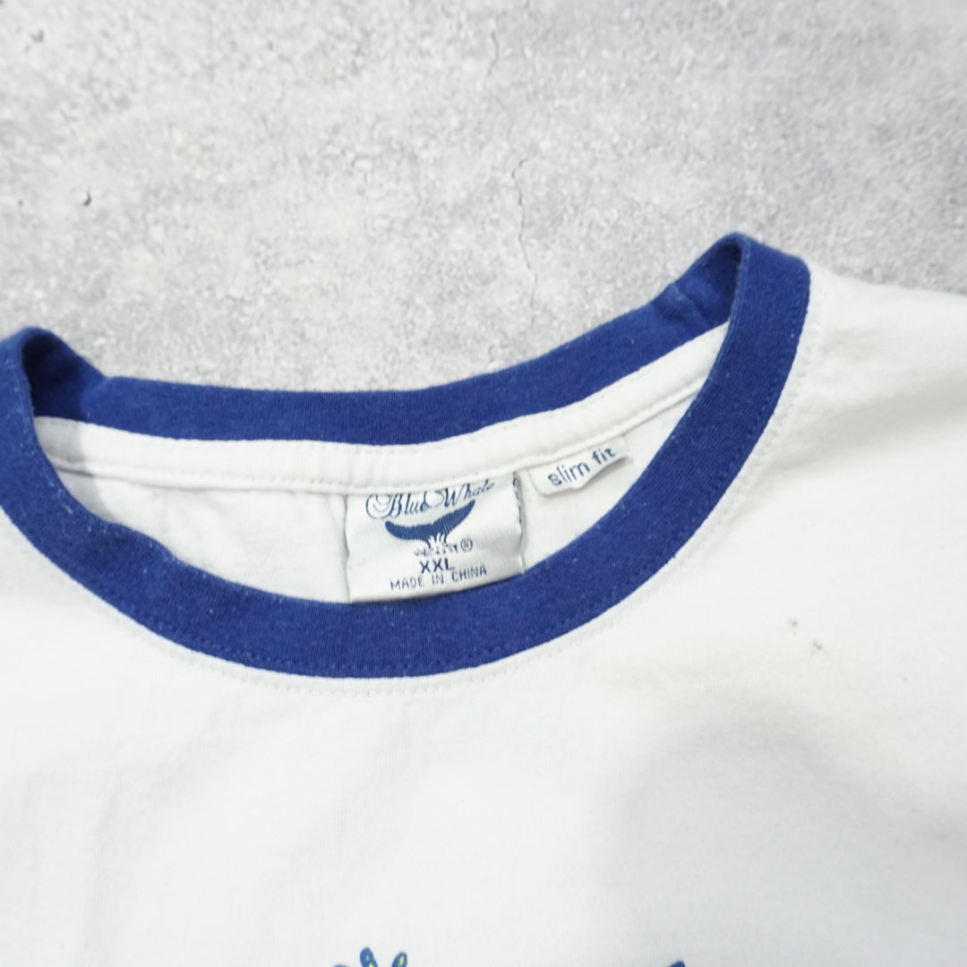 2000s Blue Whale Graphic T-Shirt