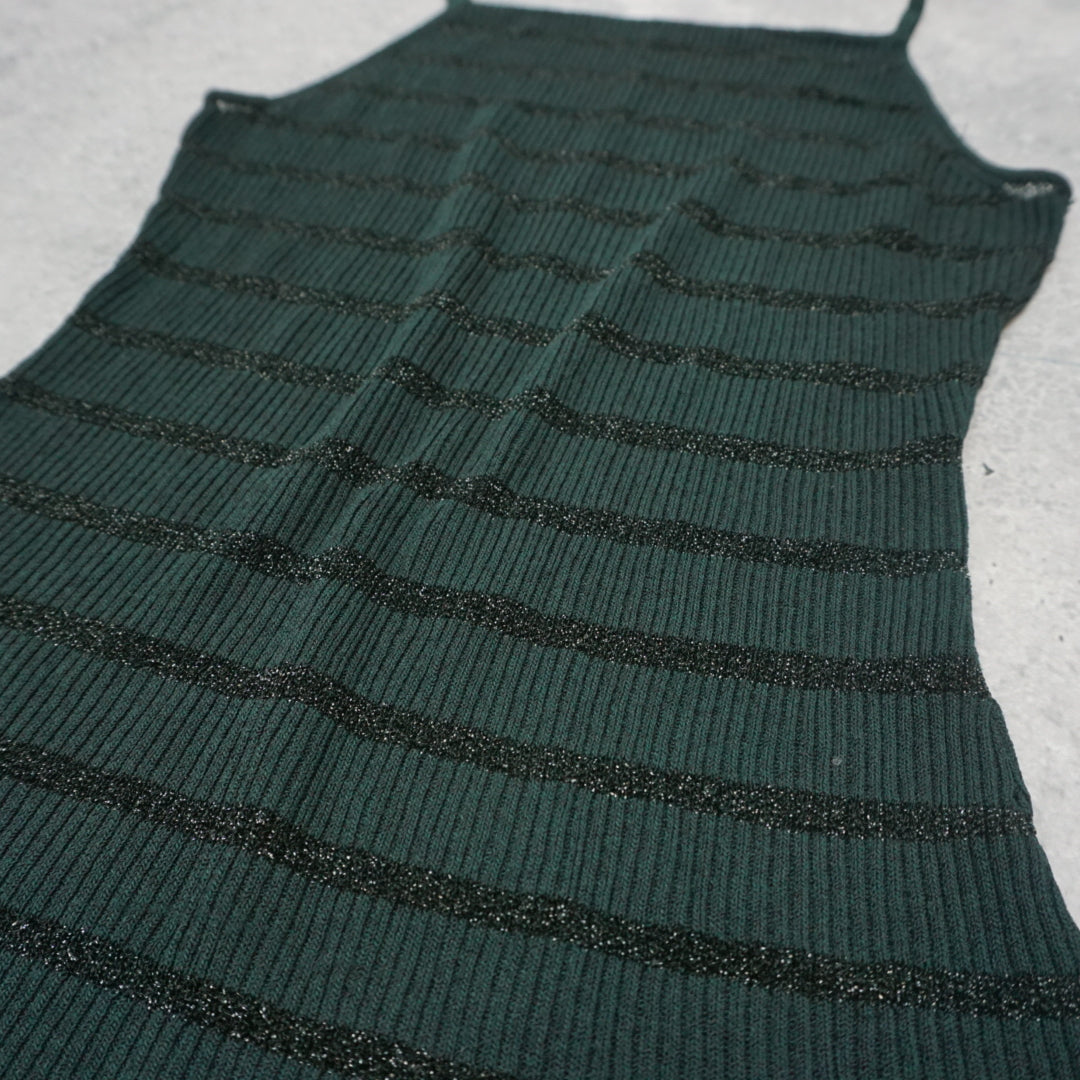 2000s Striped Knitted Cami