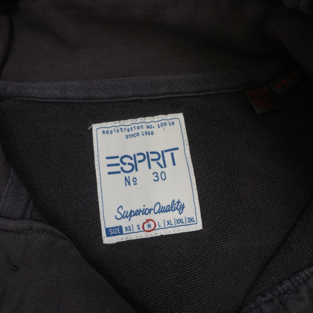 2000s Esprit Button Neck Washed Crewneck Jumper