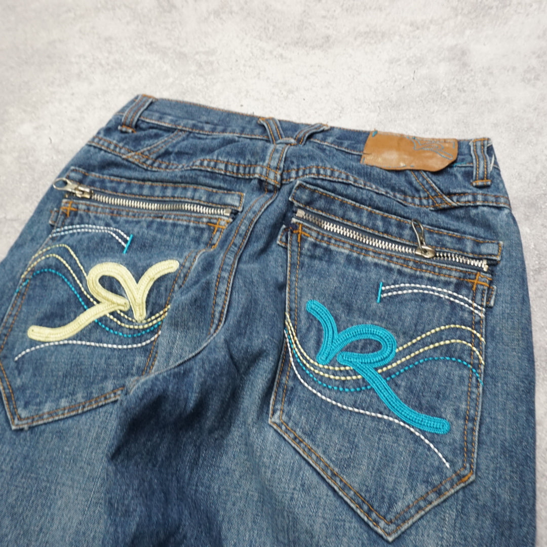 2000s Rocawear Embroidered Detail Jeans