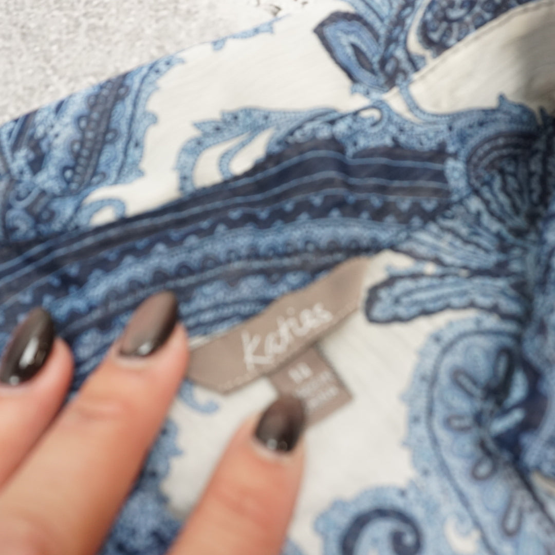2000s Katies Paisley Print Button Up
