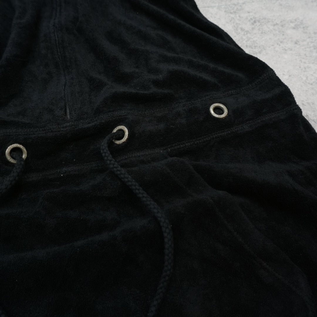 2000s Juicy Couture Velour Terry Drop Waist Dress Hoodie