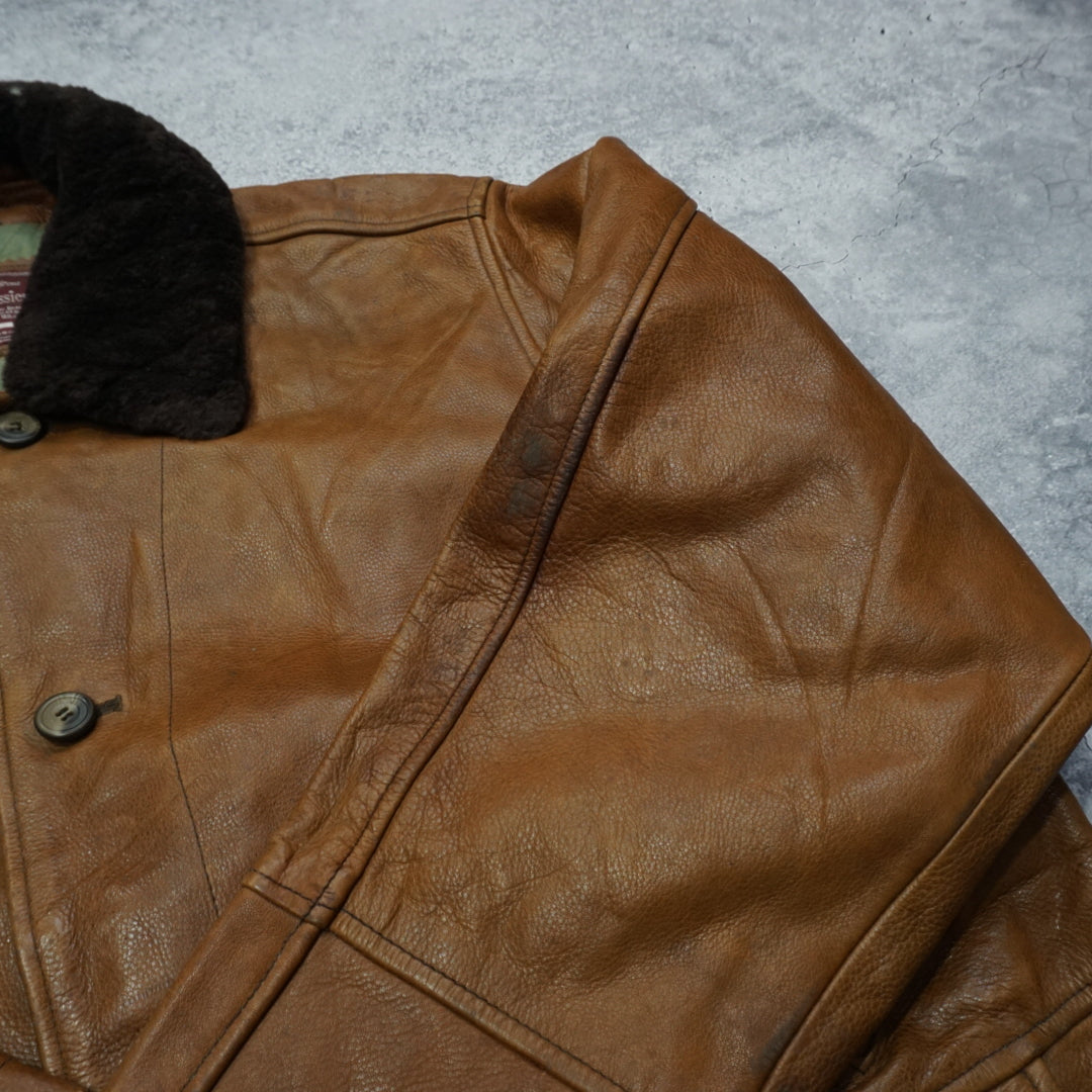 90s Marlboro Classics Leather Coat