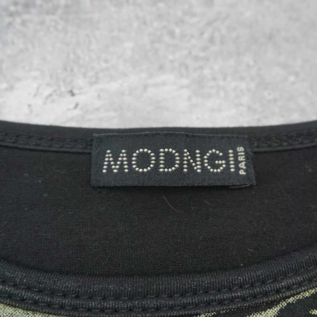 2000s Modngi Paris Graphic Long Sleeve Top