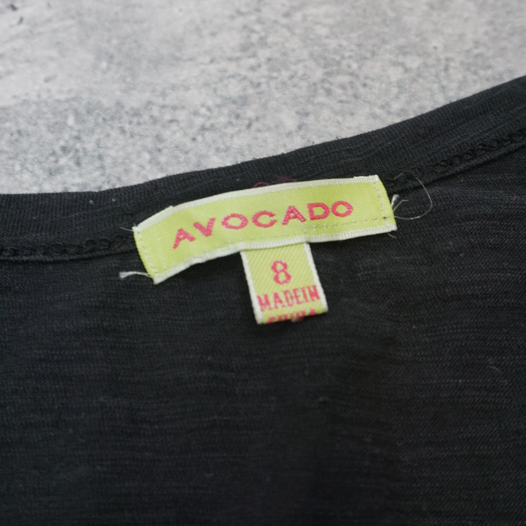 Avocado Embroidered Floral T-Shirt