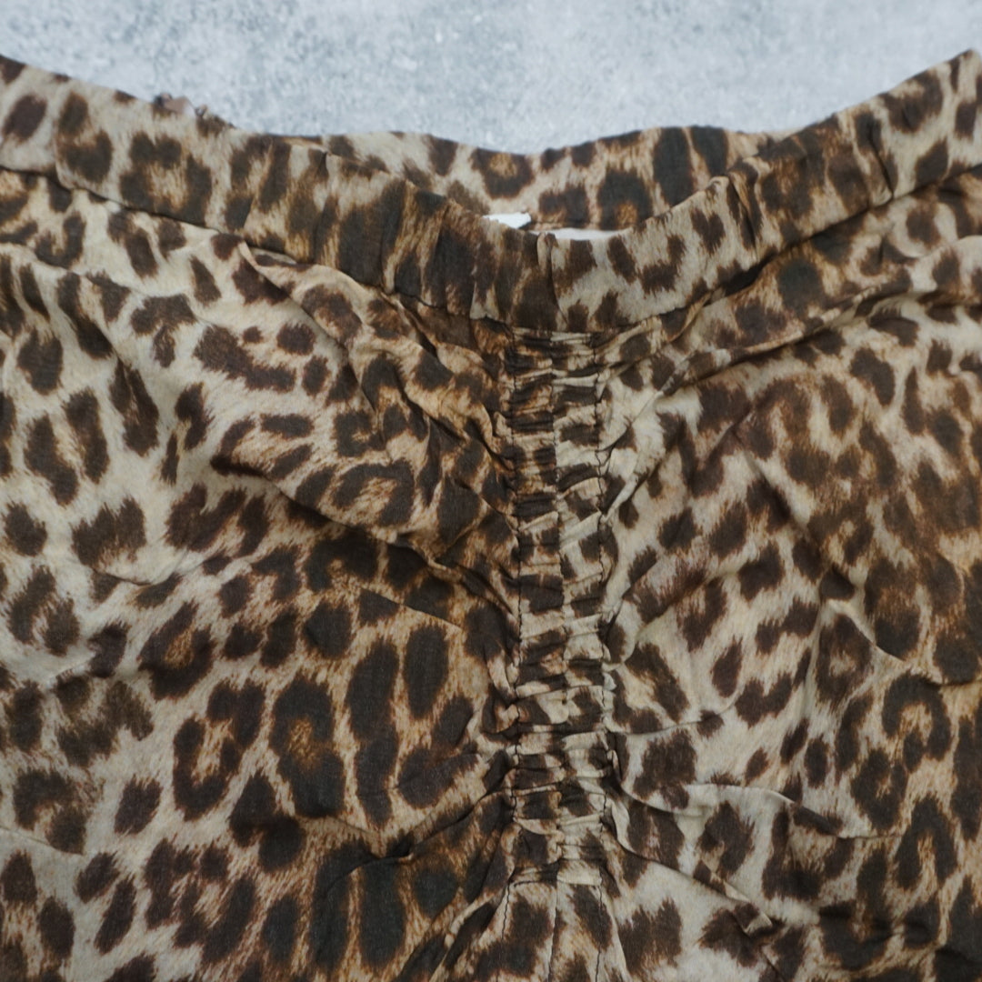 Gerard Darel Leopard Print Skirt