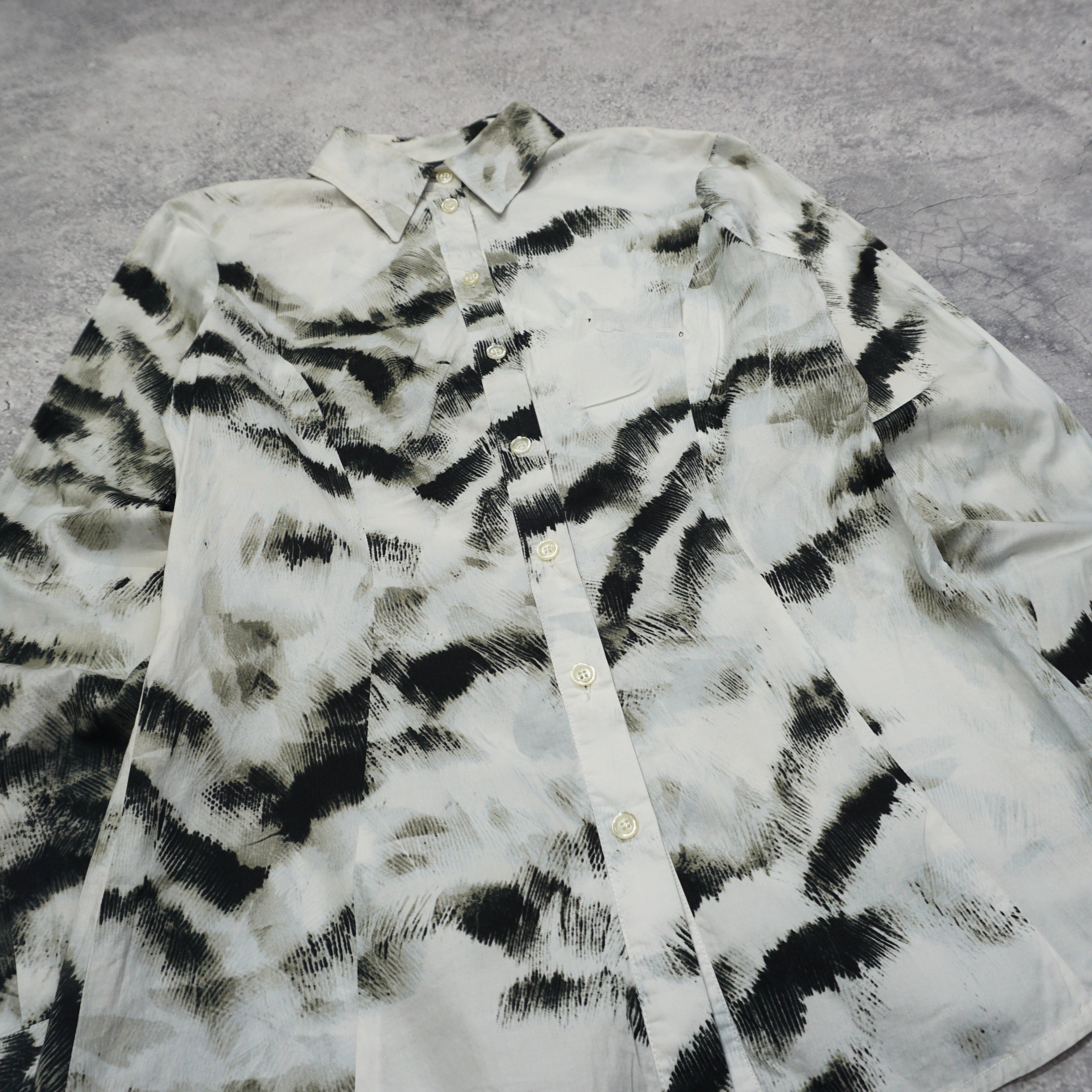 2000s Just Cavali Animal Print Button Up
