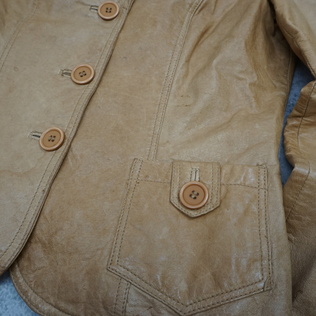 2000s Just Jeans Luxurious Genuine Leather Blazer