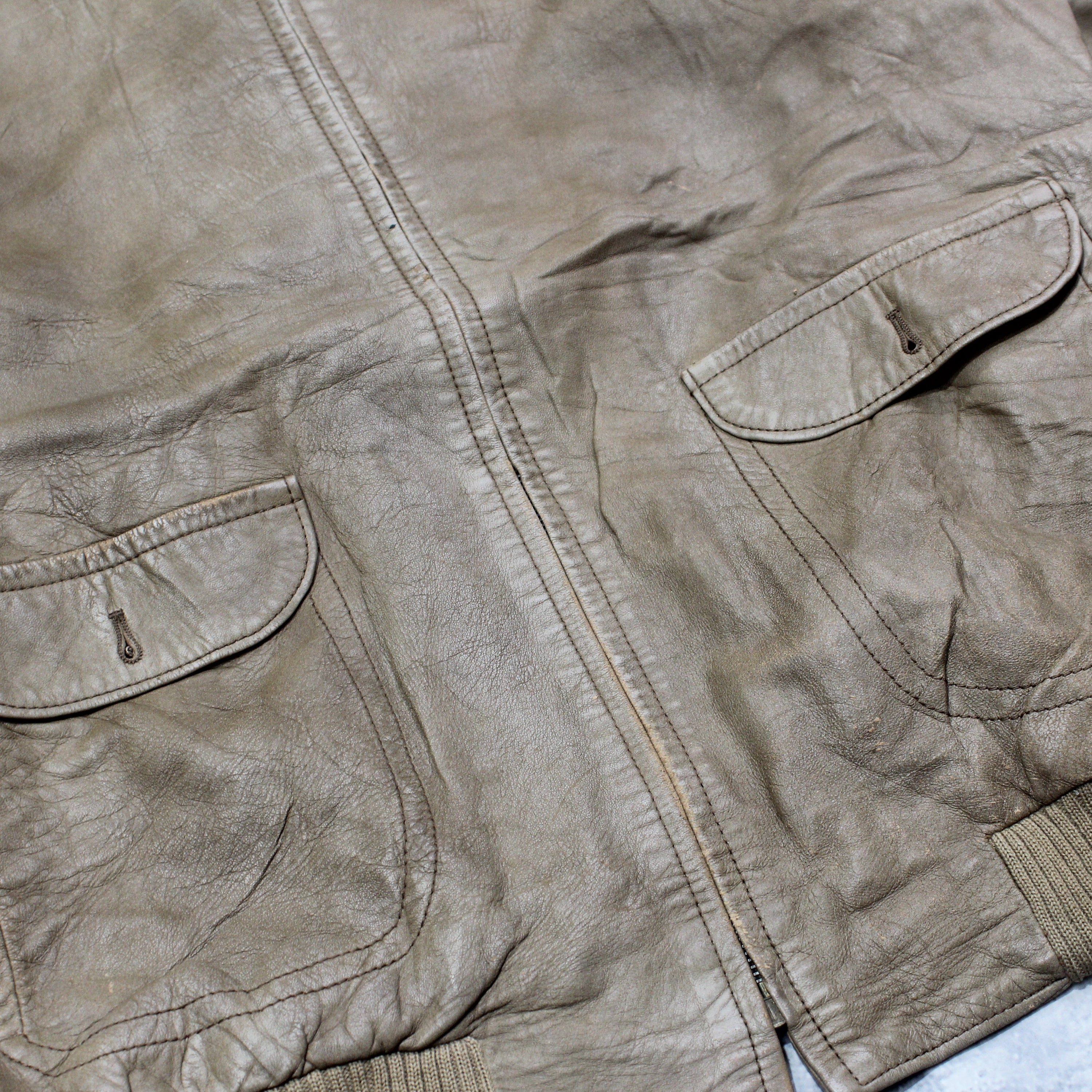 90s Aviator Leather Jacket