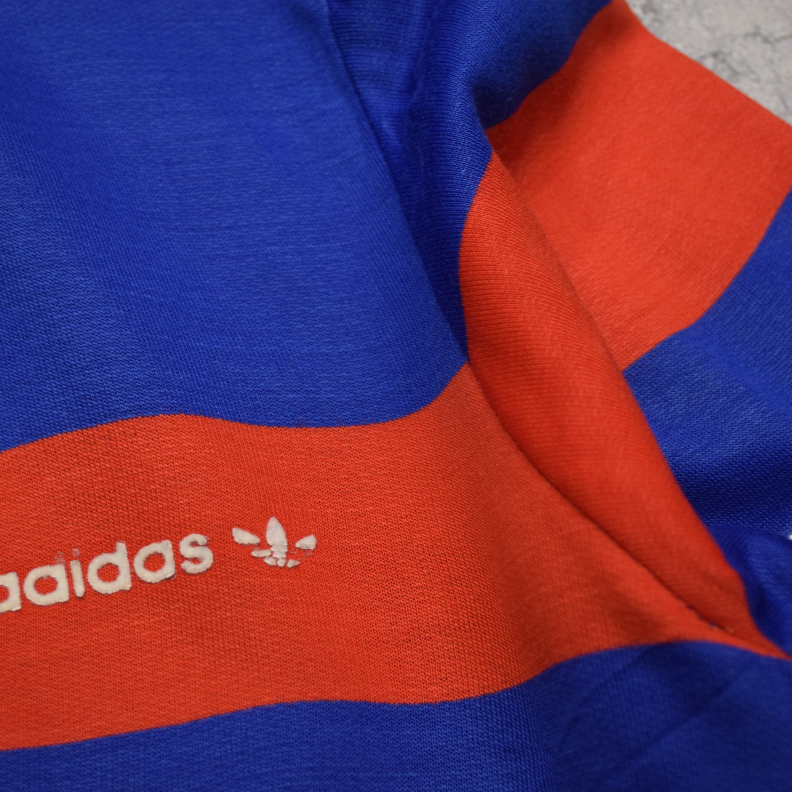 80s Adidas Vintage Striped Crewneck