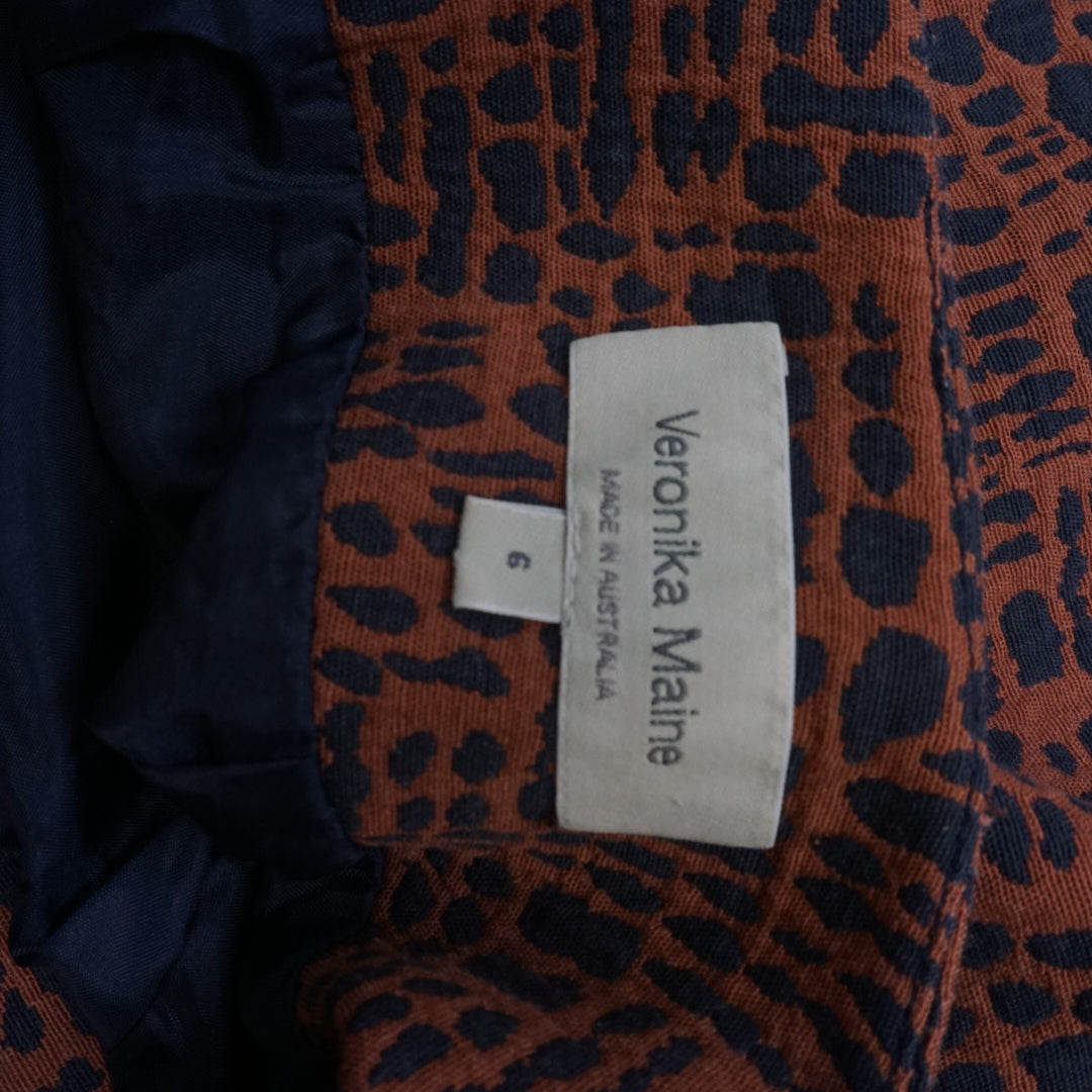 Veronika Maine Leopard Print Mini Skirt