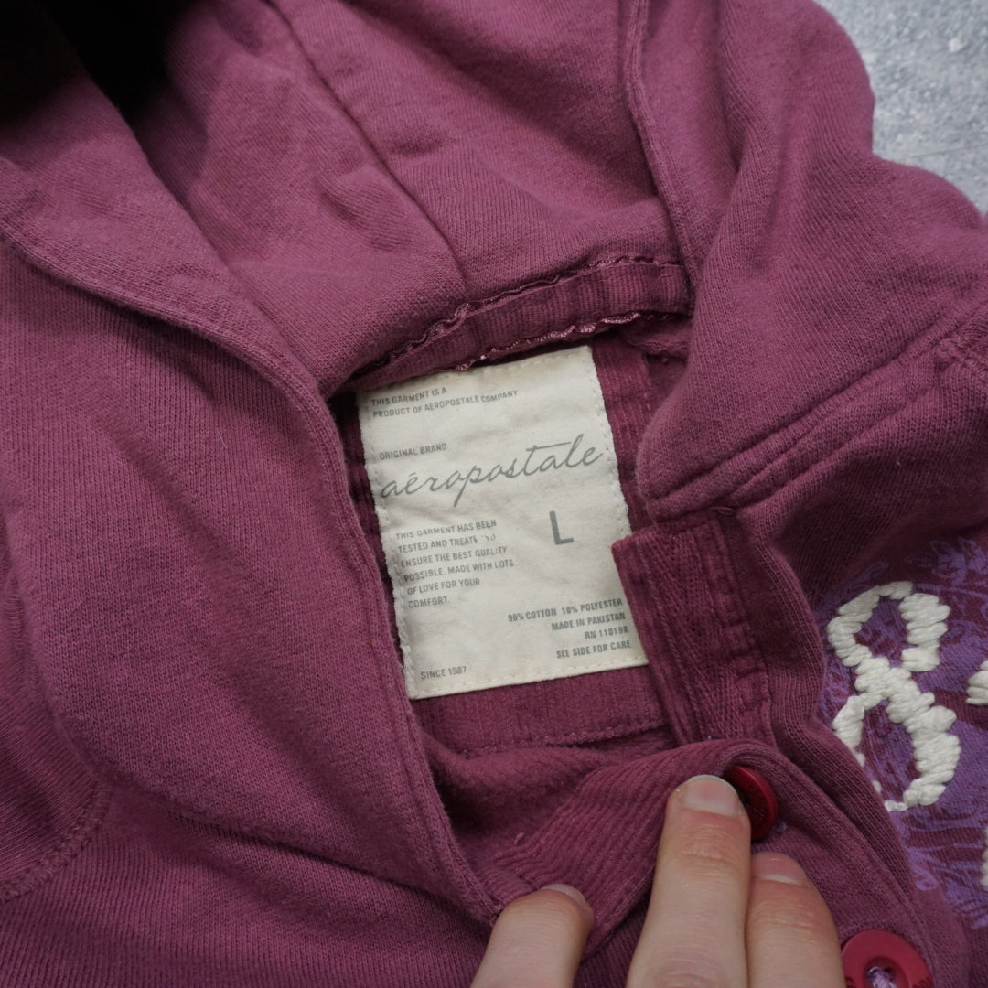 2000s Aeropostale Button Hoodie