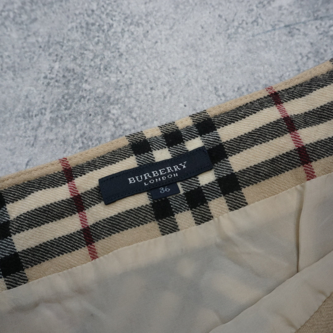2000s Burberry Plaid A-Line Skirt