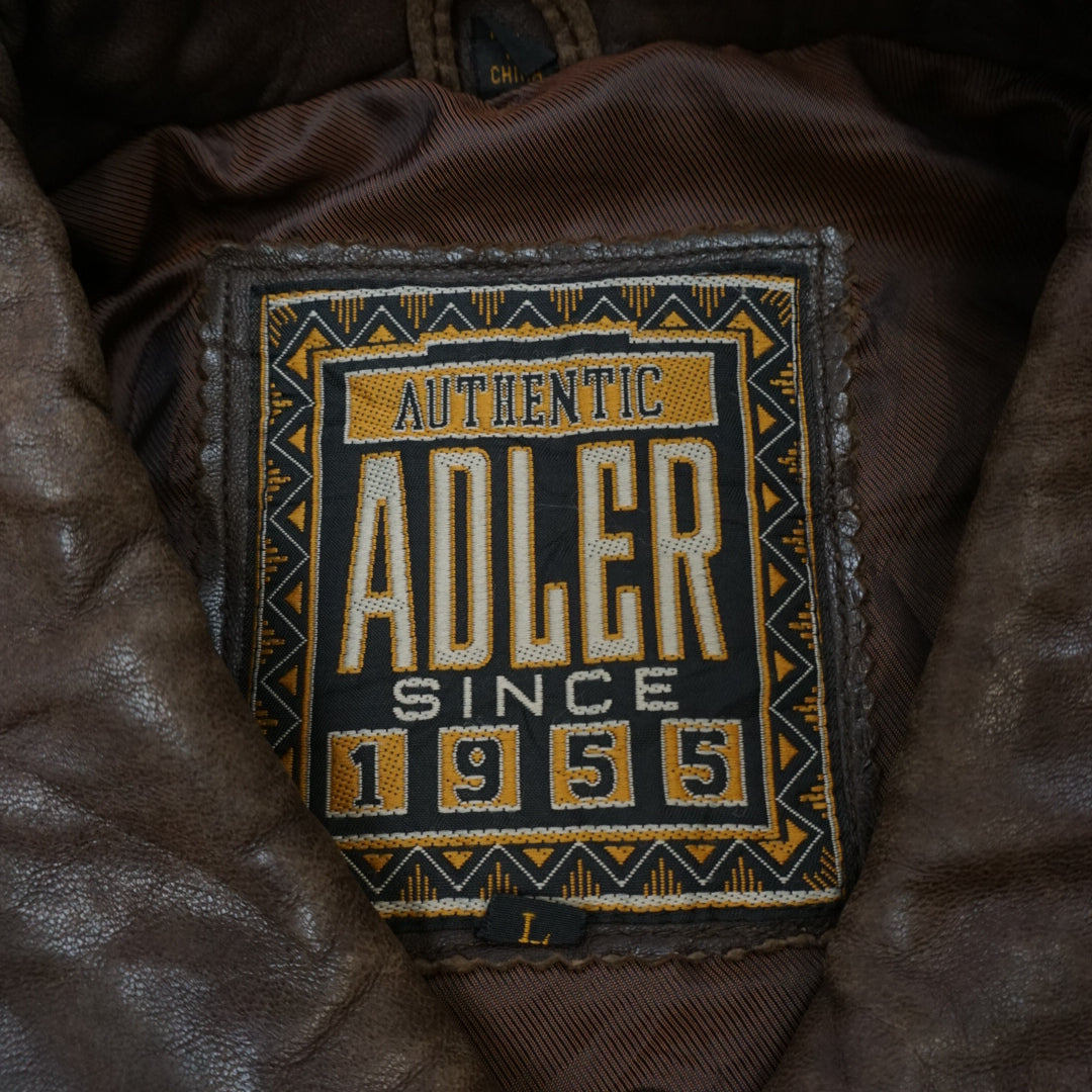 90s Adler Western Yoke Bomber Leather Jacket