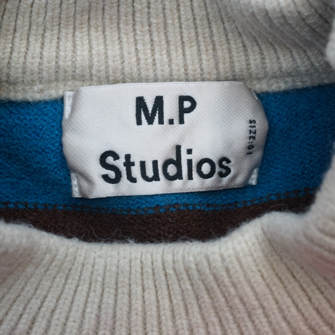M.P Studios Striped Oversized Knit Sweater